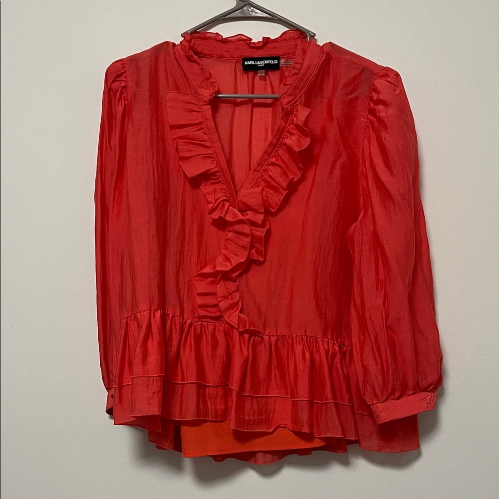 Karl Lagerfeld Ruffle Blouse